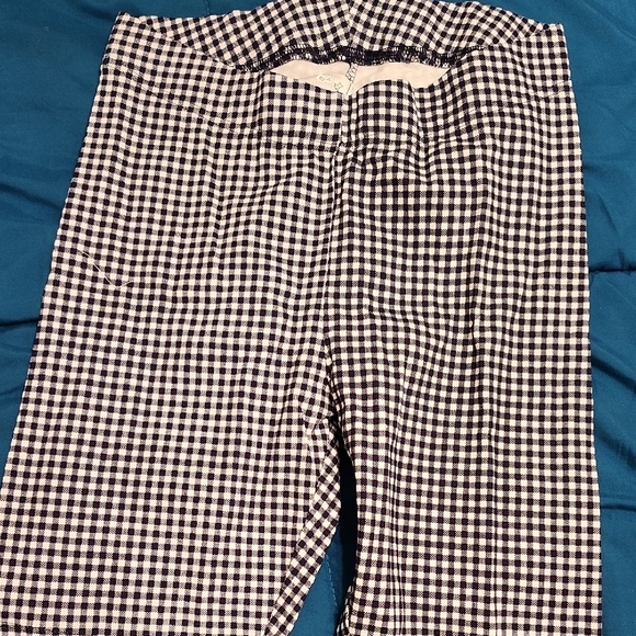 Women's Blue and White Checkered Shorts - Picture 2 of 2